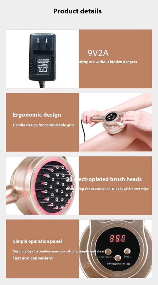 Meridian Brush Gold Brush Dredging Massage Hyperthermia Device Massage Instrument
